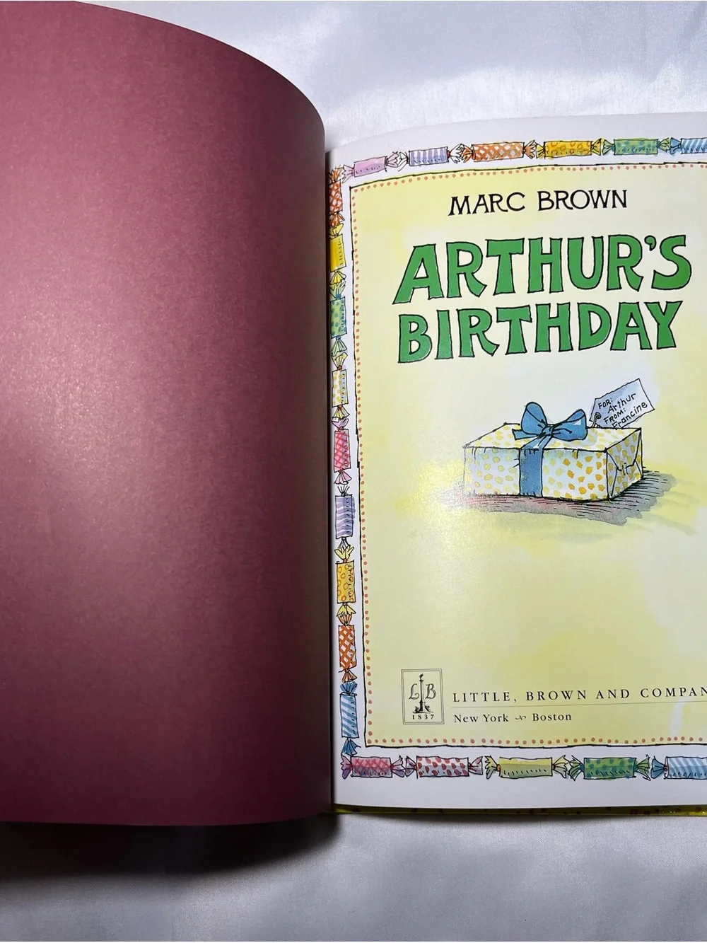 Arthur’s Birthday Arthur Adventures Hardcover 1989 1st Edition Marc Brown New